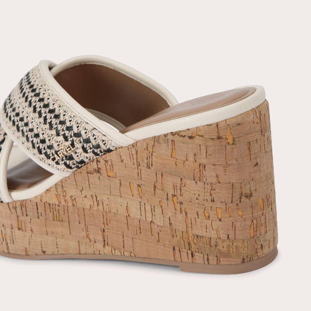 Carvela SORRENTO WEDGE MULE Bone Black Wedge Heel By CARVELA