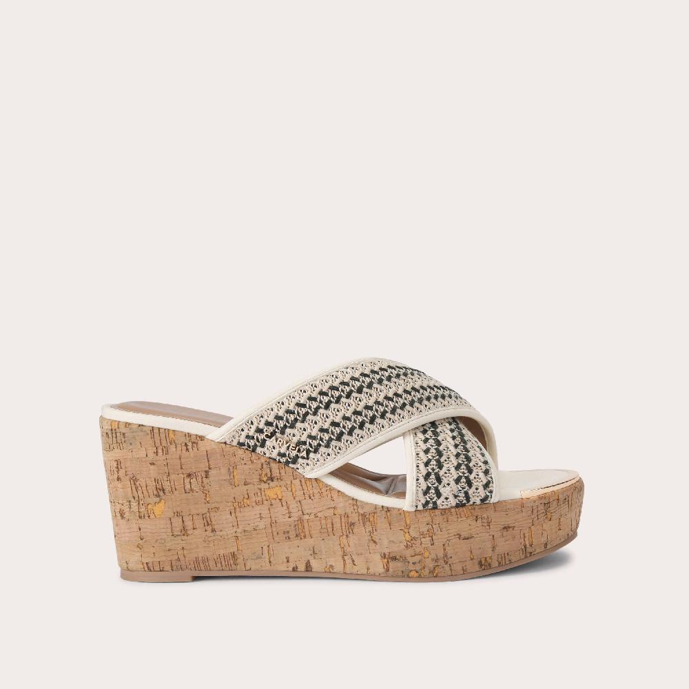 carvela SORRENTO WEDGE MULE Bone Black Wedge Heel by CARVELA