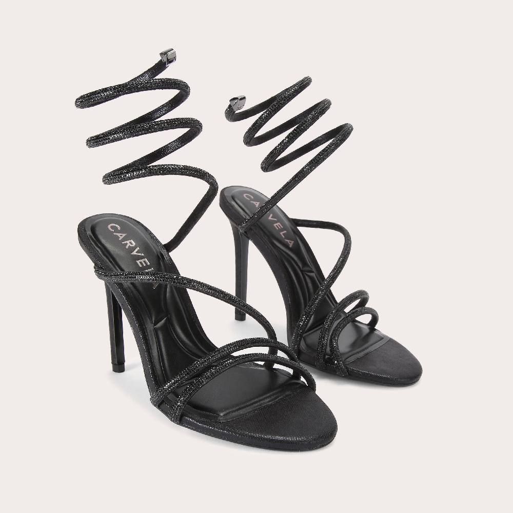 Carvela SPIRAL 105 Black Crystal High Heels By CARVELA
