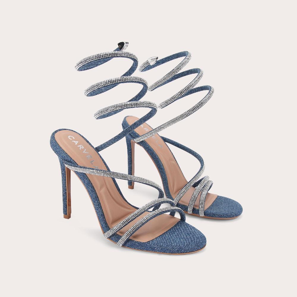 Carvela SPIRAL 105 Blue Denim Spiral Heel By CARVELA
