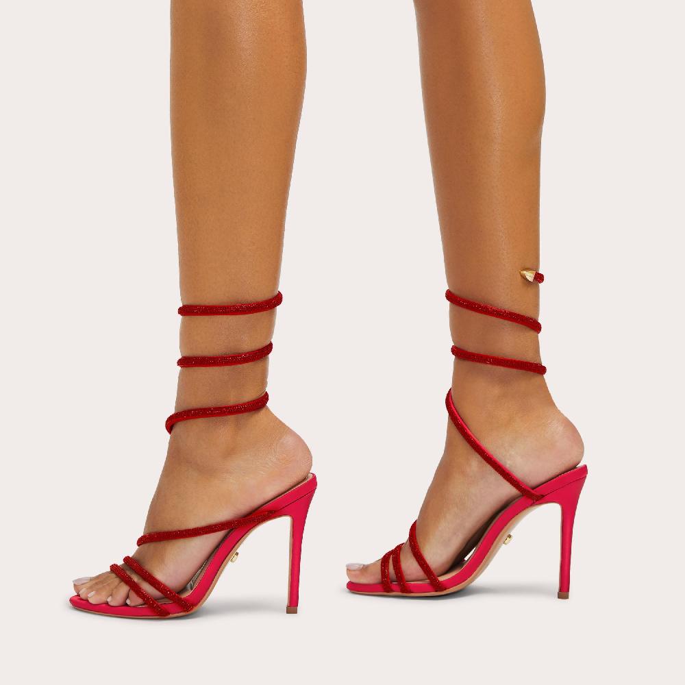 Carvela SPIRAL 105 Red Crystal Spiral Heels By CARVELA