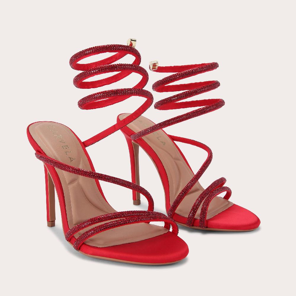 Carvela SPIRAL 105 Red Crystal Spiral Heels By CARVELA
