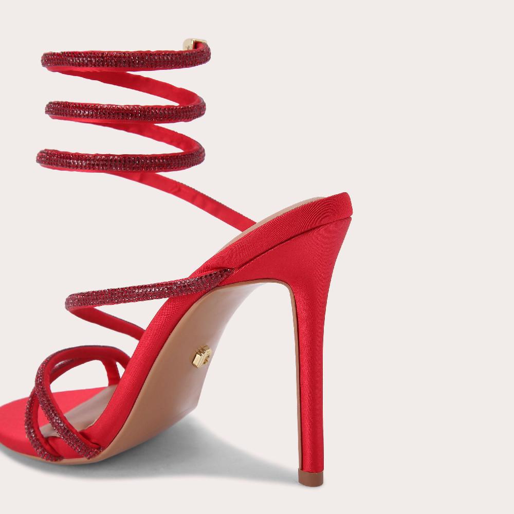 Carvela SPIRAL 105 Red Crystal Spiral Heels By CARVELA