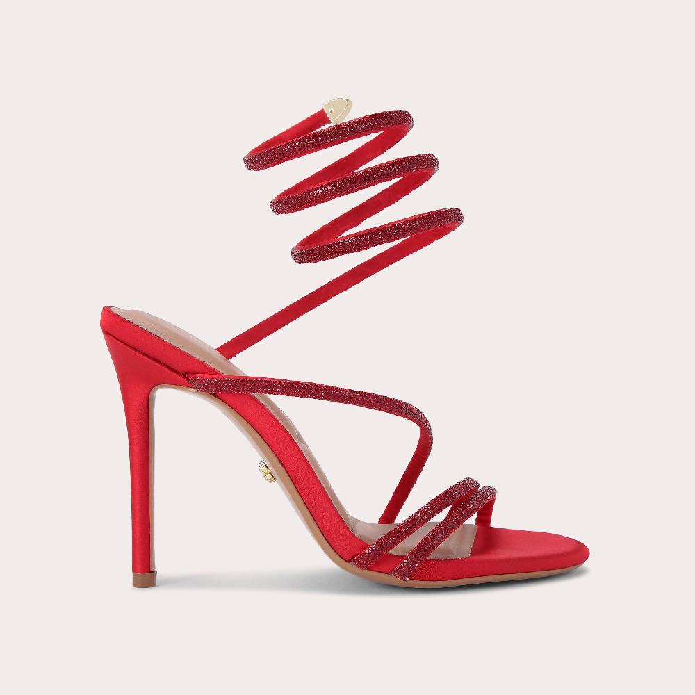 carvela SPIRAL 105 Red Crystal Spiral Heels by CARVELA