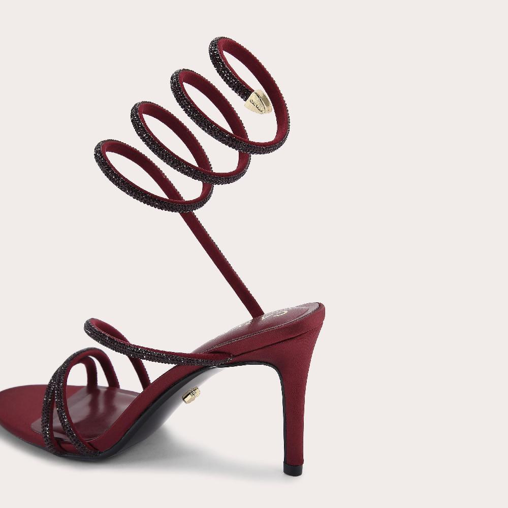 Carvela SPIRAL 80 Wine Spiral Crystal Heels By CARVELA