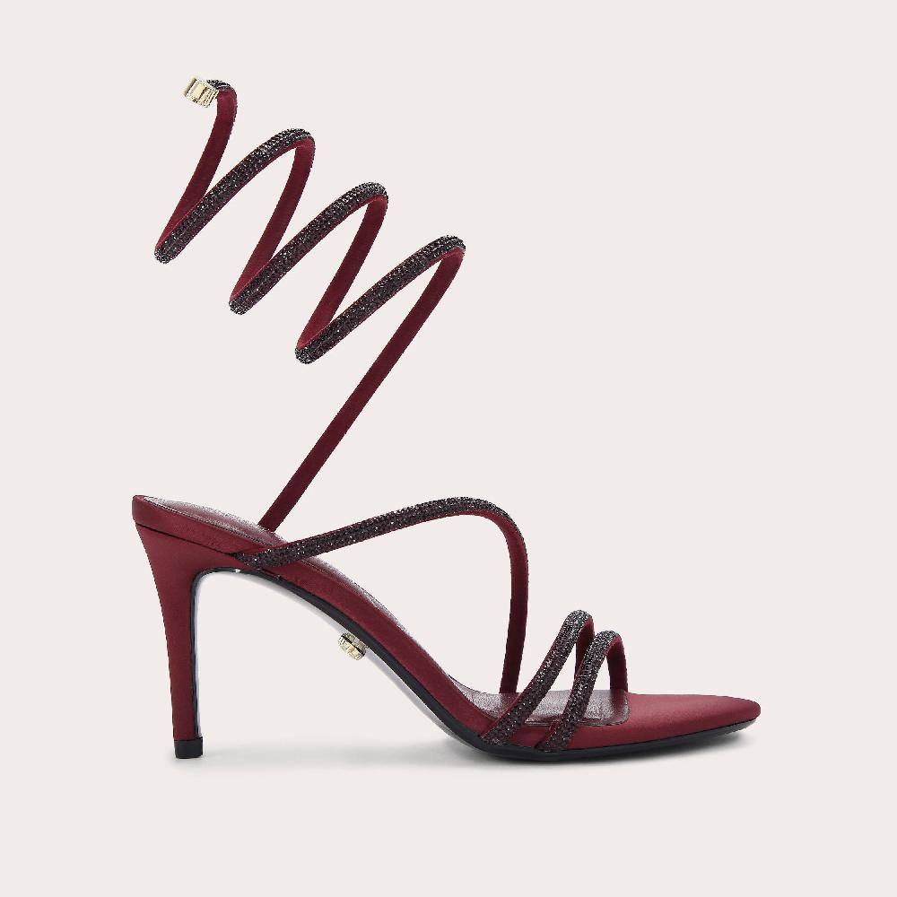 carvela SPIRAL 80 Wine Spiral Crystal Heels by CARVELA