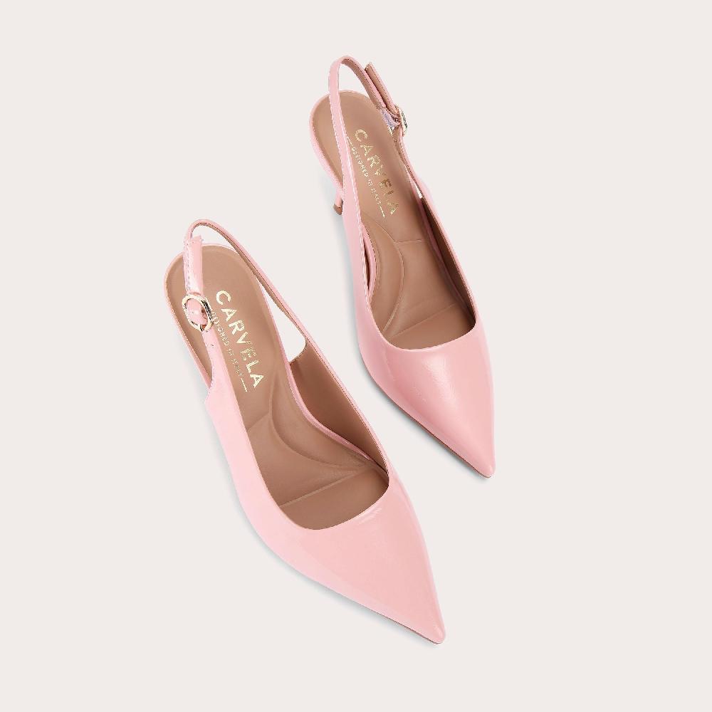 Carvela SPIRIT SLING Beige Patent Court Slingback Heel By CARVELA