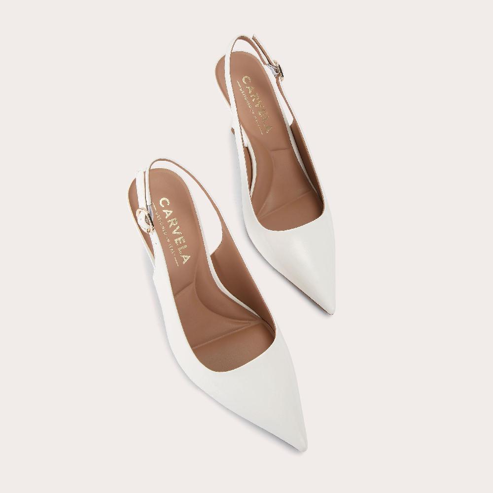 Carvela SPIRIT SLING White Slingback Heel By CARVELA