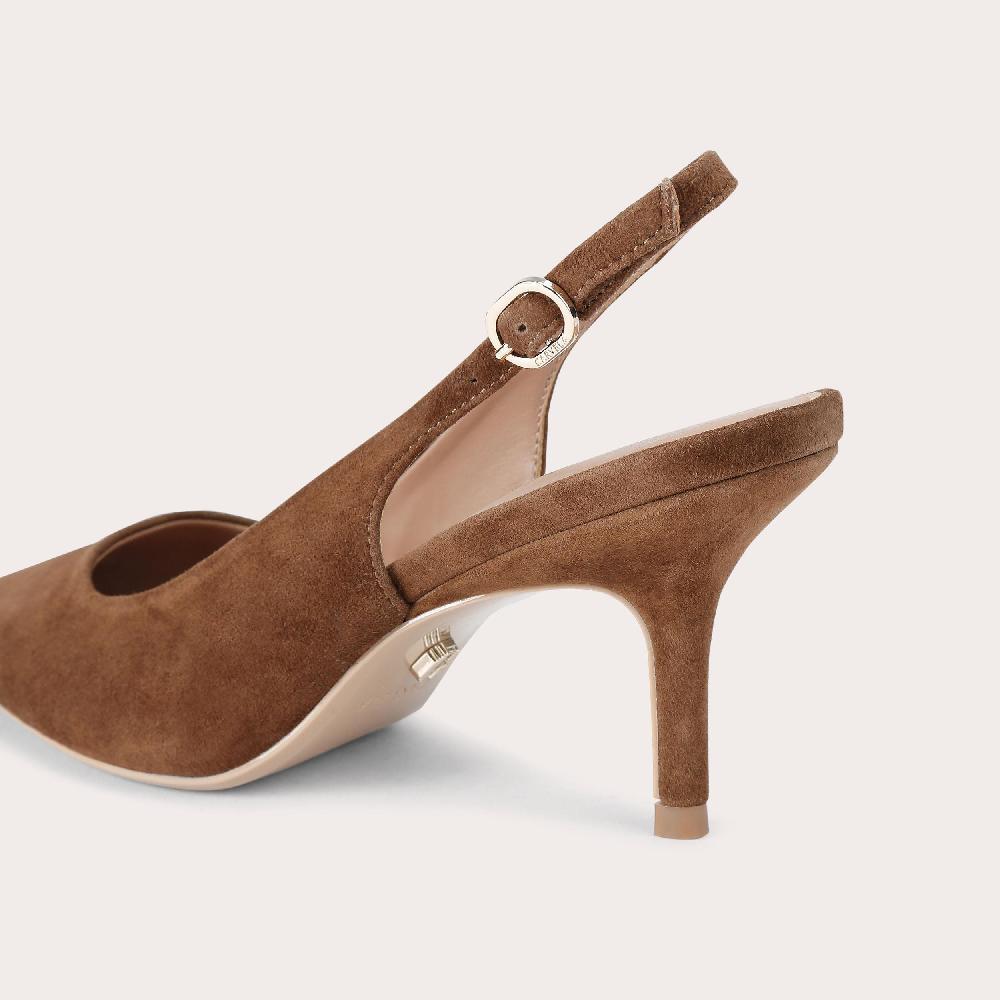 Carvela SPIRITED Brown Suede Slingback Heel By CARVELA