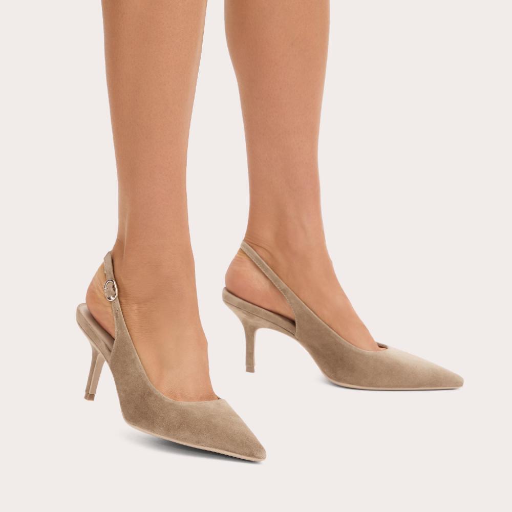 Carvela SPIRITED Taupe Suede Slingback Heel By CARVELA