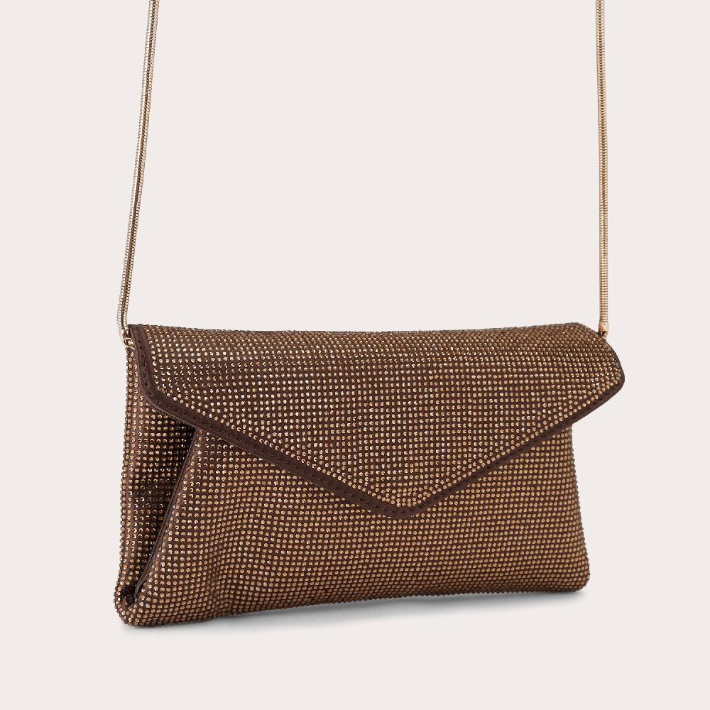 Carvela STARGAZE CLUTCH Dark Brown Crystal Bag By CARVELA