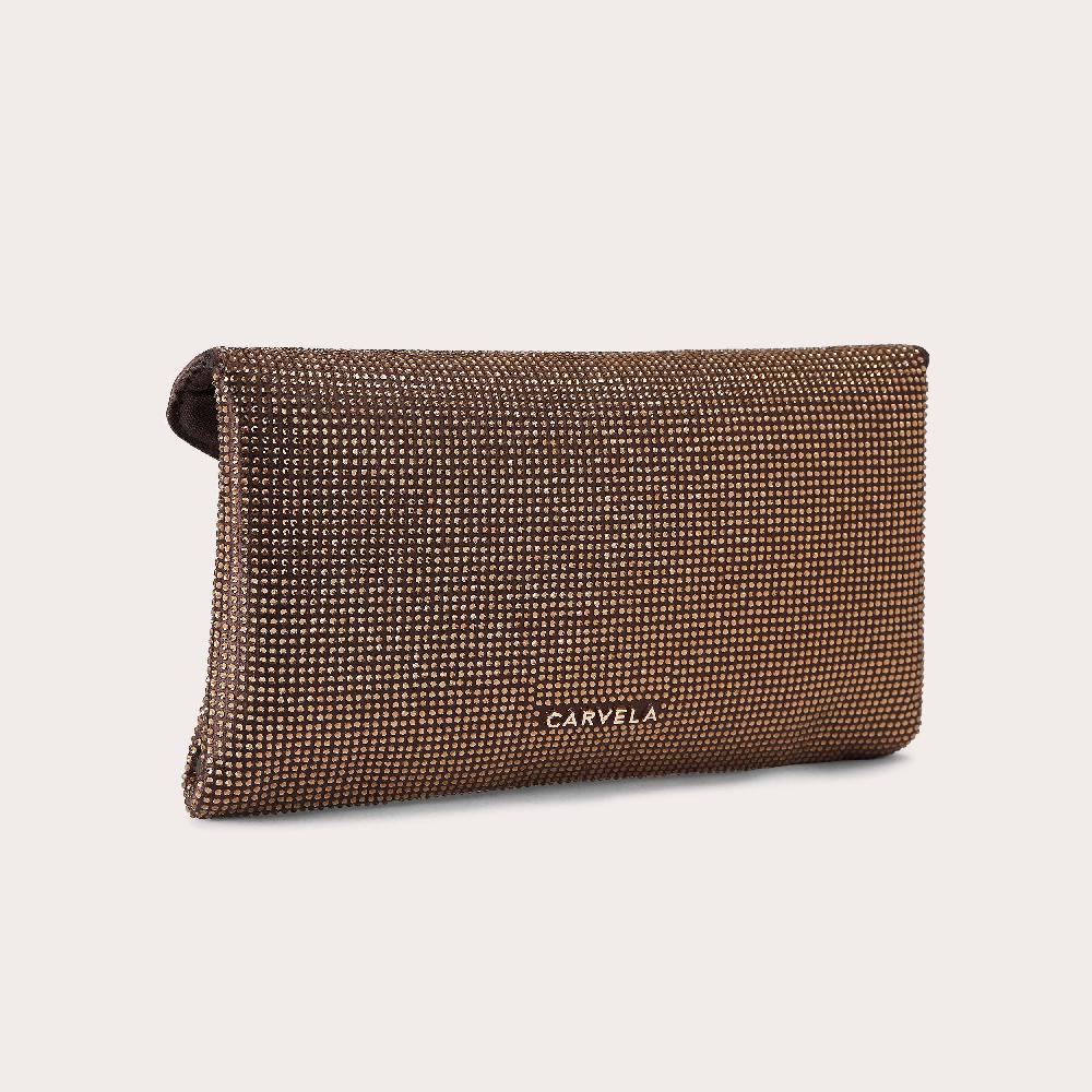 Carvela STARGAZE CLUTCH Dark Brown Crystal Bag By CARVELA