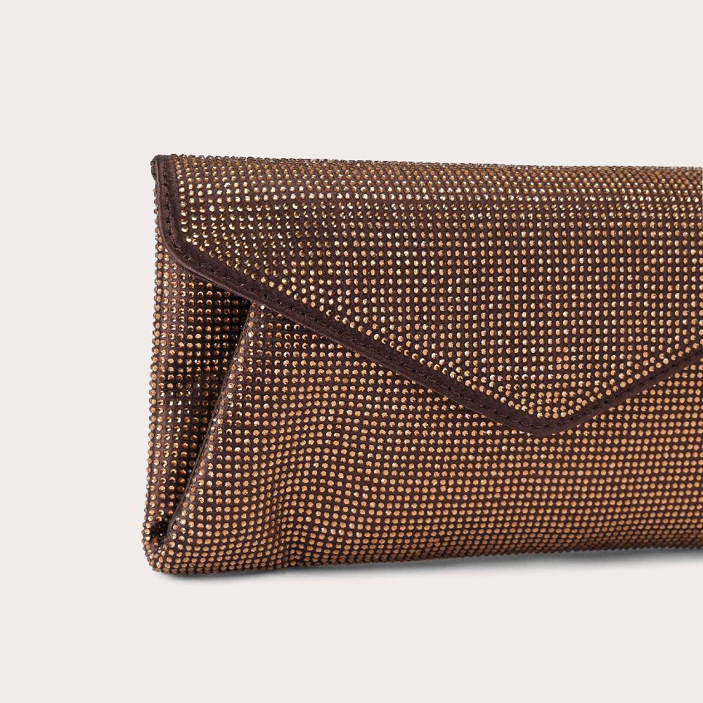 Carvela STARGAZE CLUTCH Dark Brown Crystal Bag By CARVELA