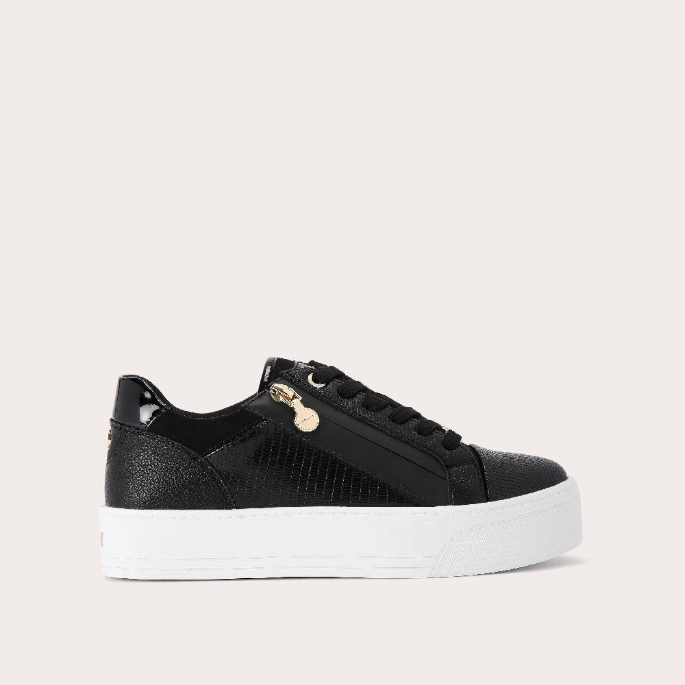 carvela STATEMENT ZIP Black Lizard Trainer by CARVELA