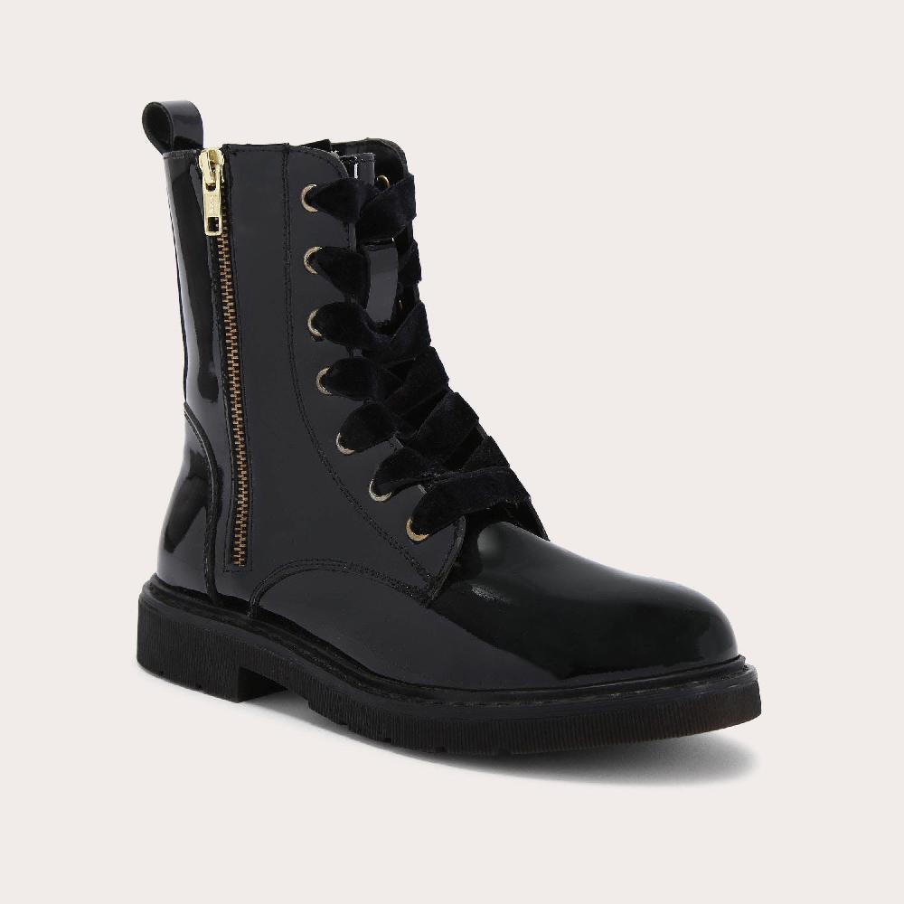 Carvela STRATEGY 2 Black Patent Lace Up Boots By CARVELA