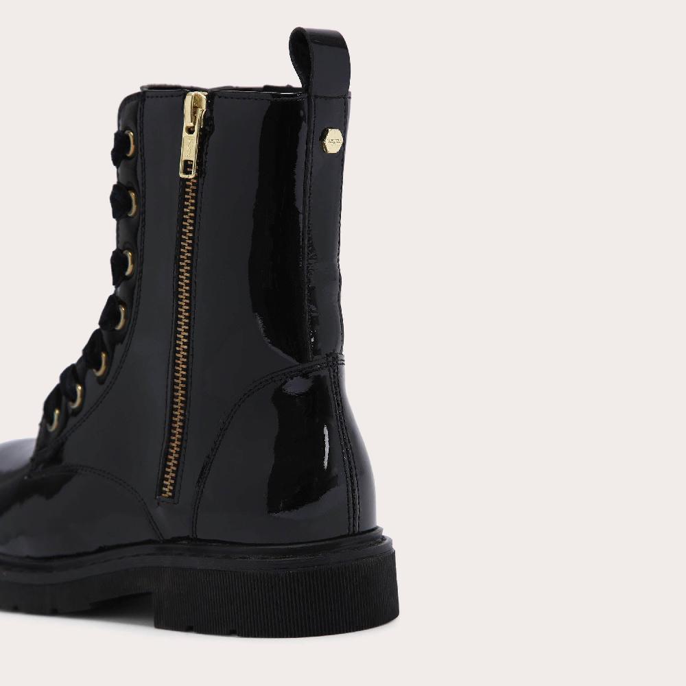 Carvela STRATEGY 2 Black Patent Lace Up Boots By CARVELA