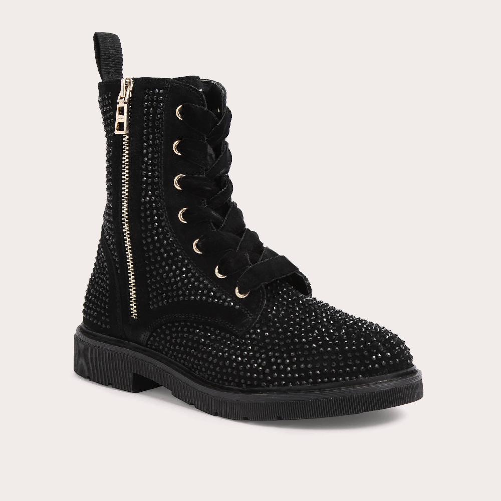 Carvela STRATEGY JEWEL Black Embellished Ankle Boots By CARVELA