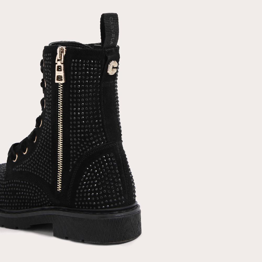 Carvela STRATEGY JEWEL Black Embellished Ankle Boots By CARVELA