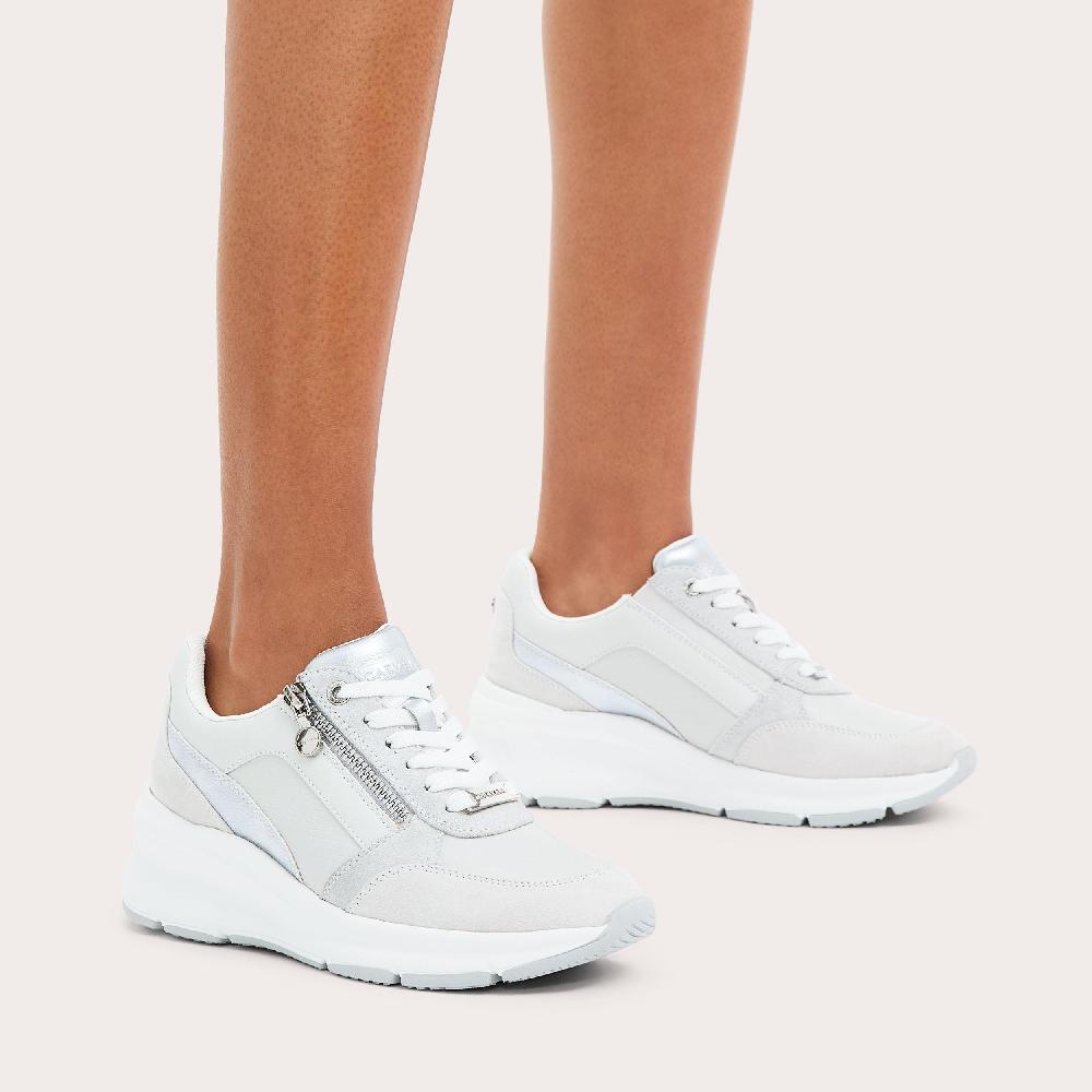Carvela STRIDE ZIP SNEAKER Grey Synthetic Trainer By CARVELA