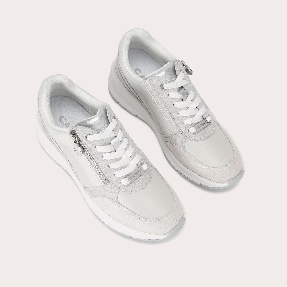 Carvela STRIDE ZIP SNEAKER Grey Synthetic Trainer By CARVELA