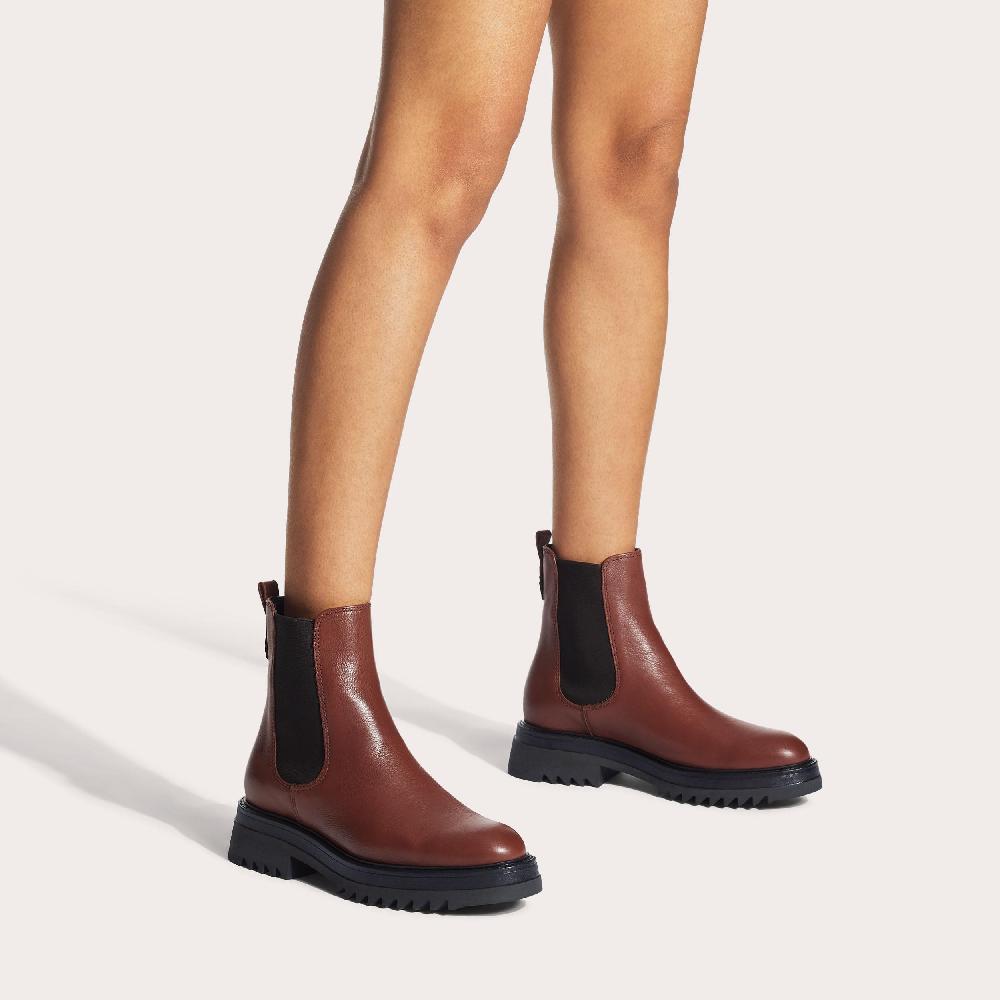 Carvela STRONG Brown Leather Chelsea Ankle Boot By CARVELA
