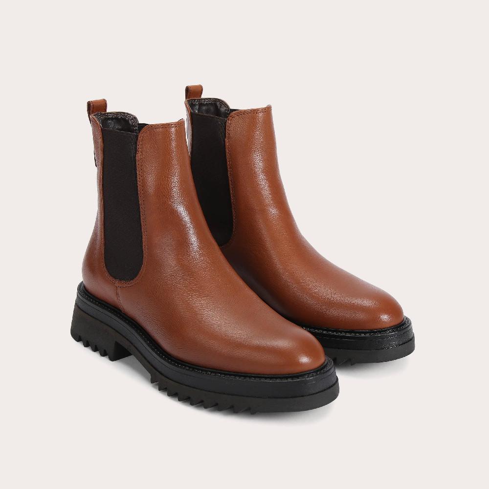 Carvela STRONG Brown Leather Chelsea Ankle Boot By CARVELA