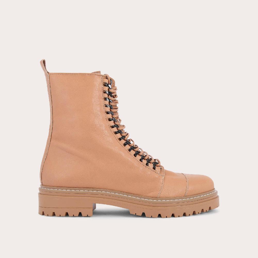 carvela SULTRY CHAIN Tan Leather Lace Up Chain Boots by CARVELA