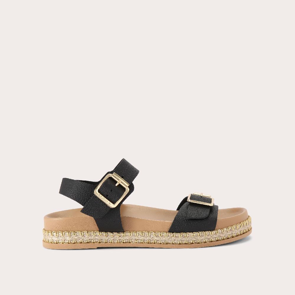 carvela SUN DOWN Black Leather Sandals by CARVELA COMFORT