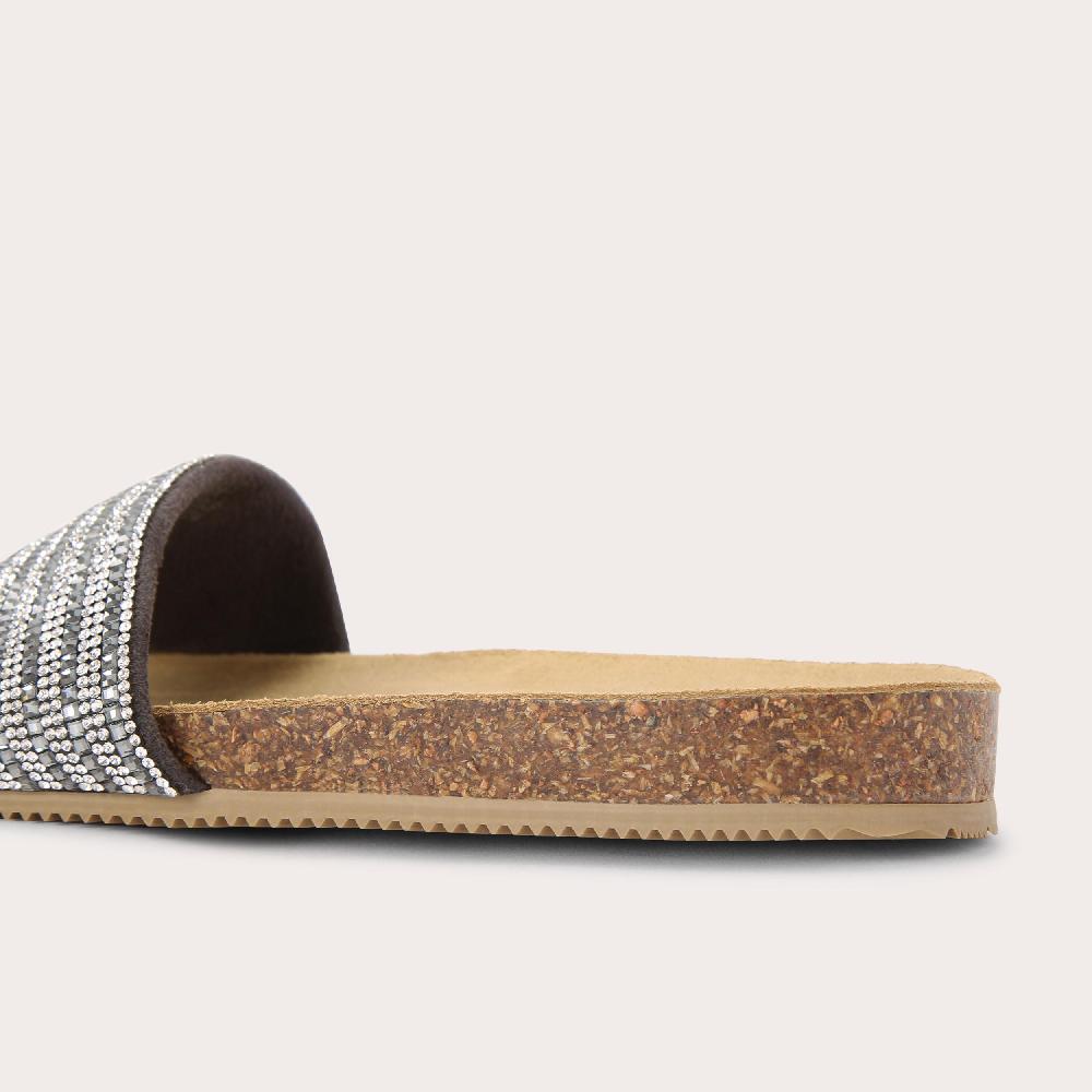 Carvela SUPER Silver Crystal Slip On Sandal By CARVELA COMFORT