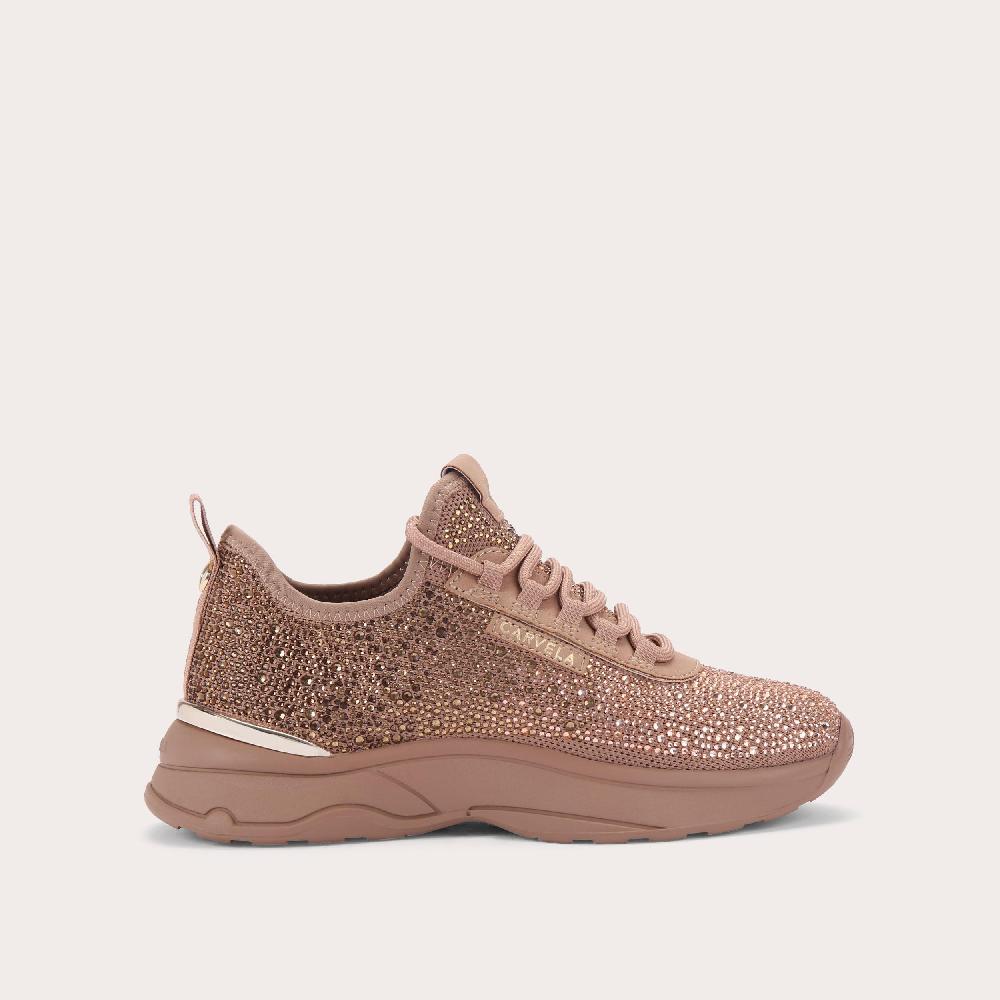 carvela SWIFT JEWEL RUNNER Blush Lace Up Trainer by CARVELA