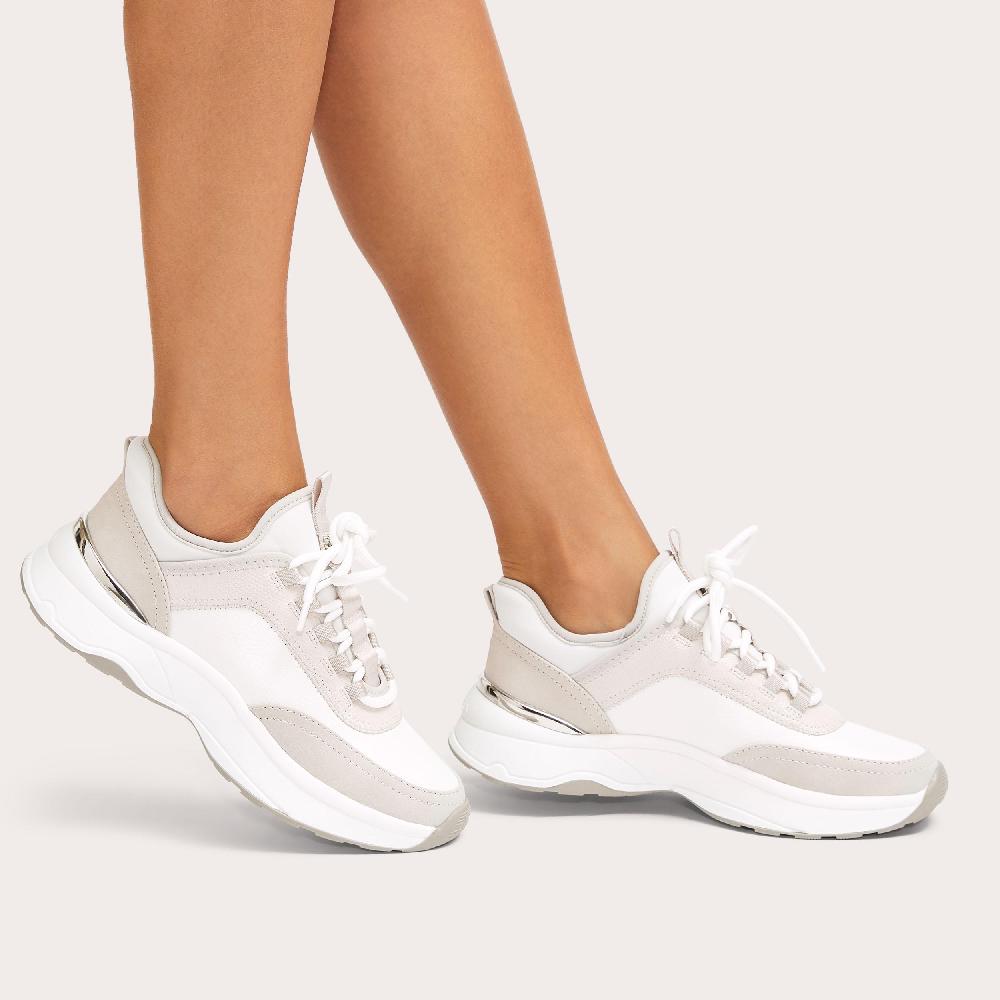Carvela SWIFT RUNNER White Lace Up Trainers By CARVELA