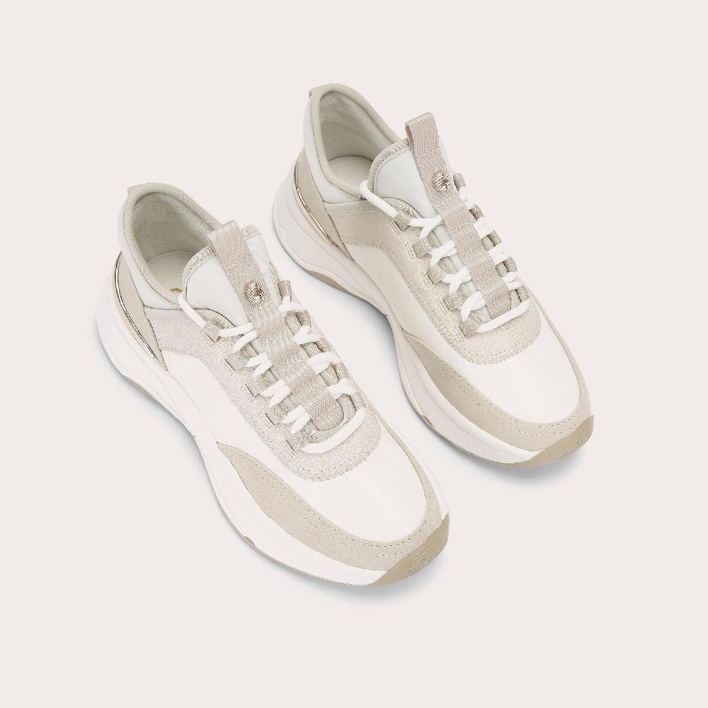 Carvela SWIFT RUNNER White Lace Up Trainers By CARVELA