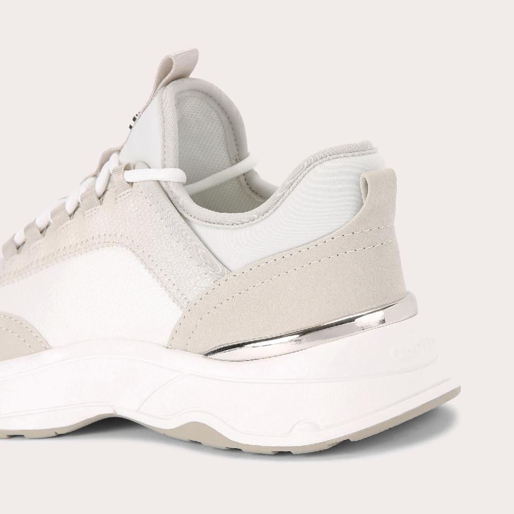 Carvela SWIFT RUNNER White Lace Up Trainers By CARVELA