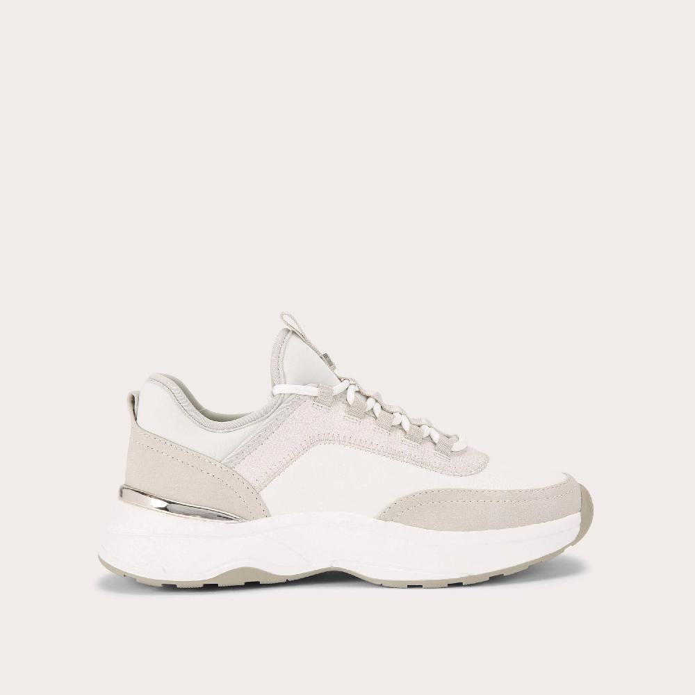 carvela SWIFT RUNNER White Lace Up Trainers by CARVELA