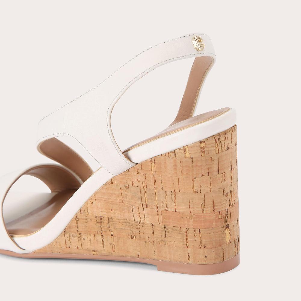 Carvela SYMMETRY WEDGE 75 Bone Leather Wedge Heels By CARVELA