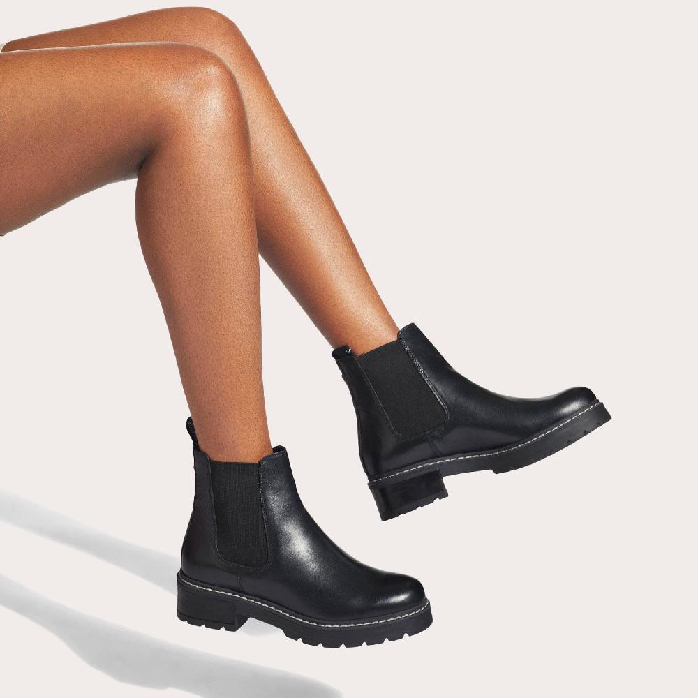 Carvela TAKEN Black Chunky Sole Chelsea Boots By CARVELA