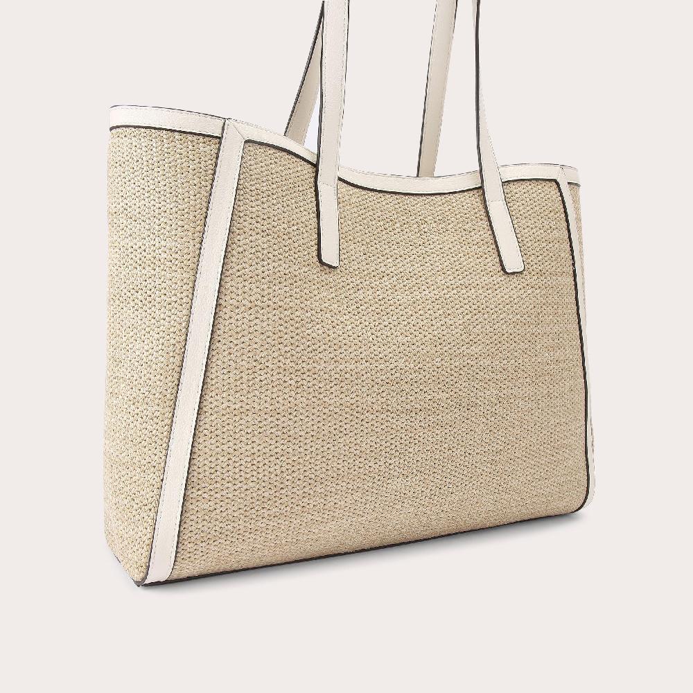 Carvela TASSEL WINGED TOTE Natural Raffia Tote Bag By CARVELA