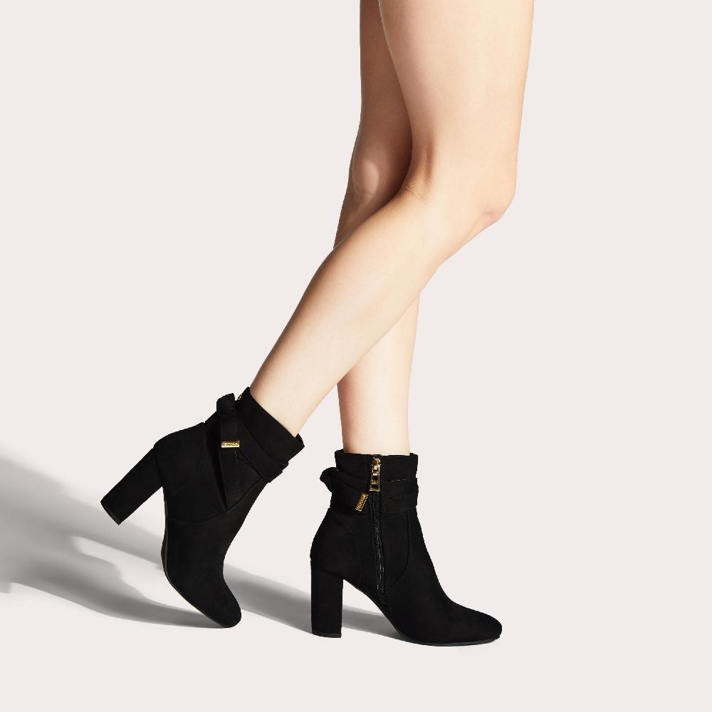 Carvela TEMPT Black Microsuede Heeled Boots By CARVELA