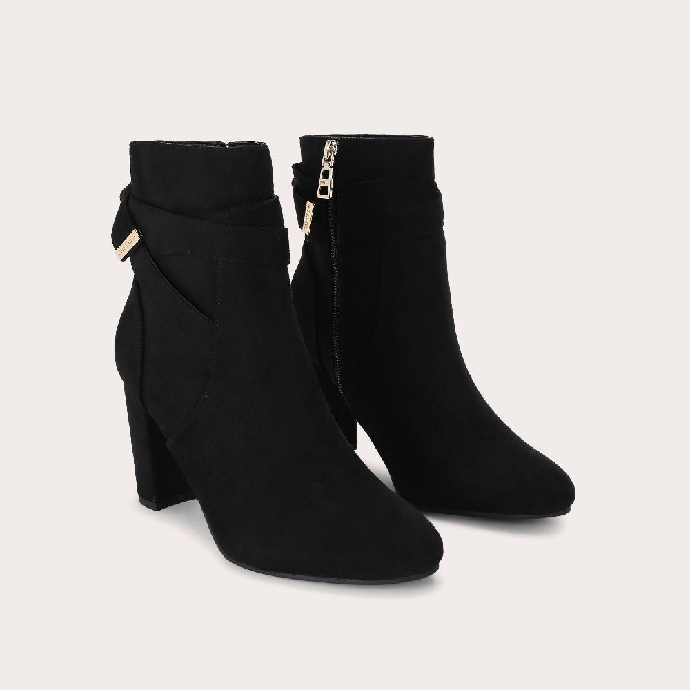 Carvela TEMPT Black Microsuede Heeled Boots By CARVELA