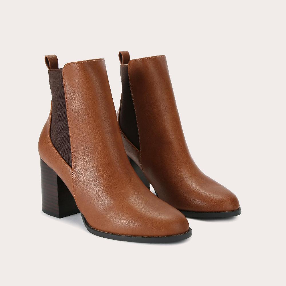 Carvela TOODLE CHELSEA Tan Heeled Chelsea Boot By CARVELA