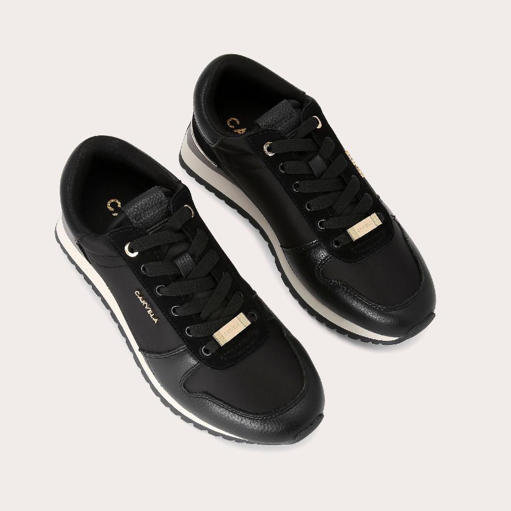 Carvela TRACK STAR Black Nylon Lace Up Trainer By CARVELA