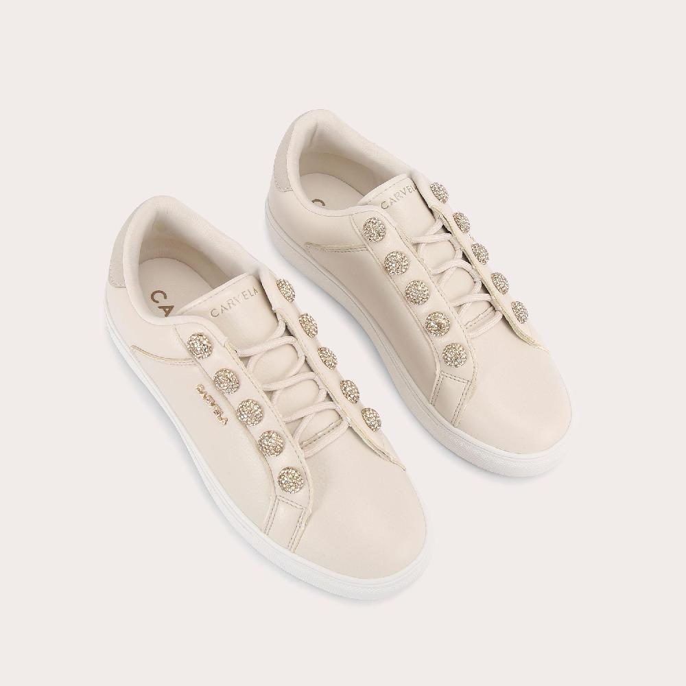 Carvela TRIUMPH SNEAKER Blush Crystal Lace Up Trainer By CARVELA