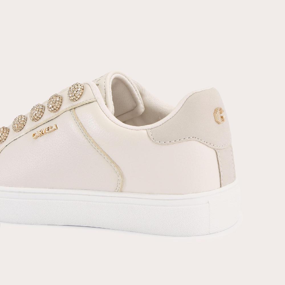 Carvela TRIUMPH SNEAKER Blush Crystal Lace Up Trainer By CARVELA