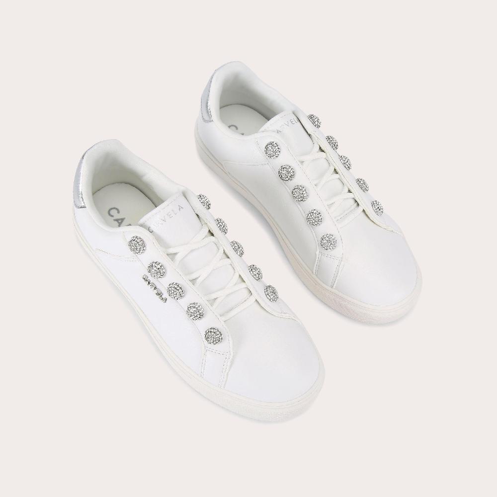 Carvela TRIUMPH SNEAKER White Leather Trainer By CARVELA