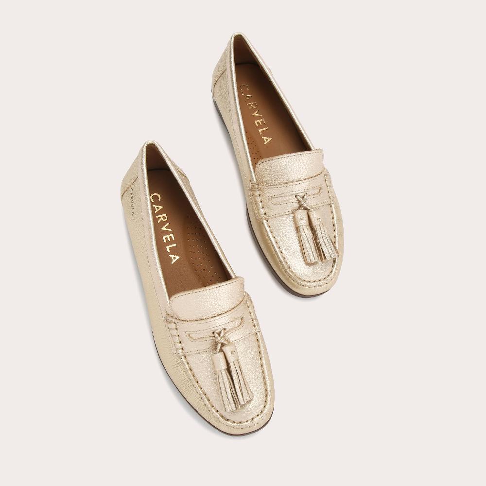 Carvela TUSCANY Gold Leather Slip On Shoe By CARVELA COMFORT