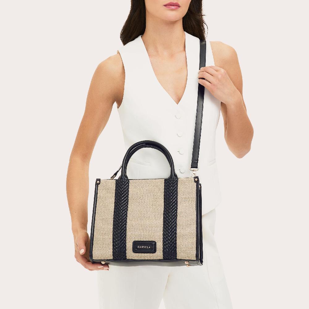 Carvela TWISTED RAFFIA MIDI Midi Tote Bag By CARVELA