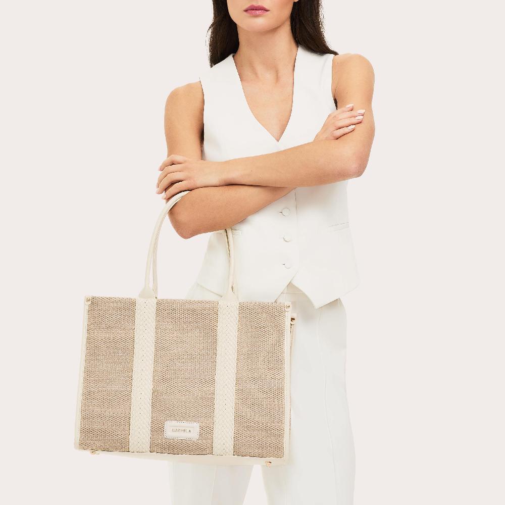 Carvela TWISTED RAFFIA TOTE Raffia Large Tote Bag By CARVELA