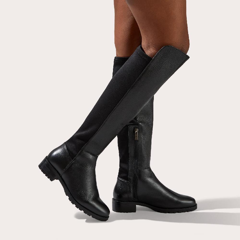 Carvela VANESSA 2 Black Leather High Leg Boots By CARVELA COMFORT