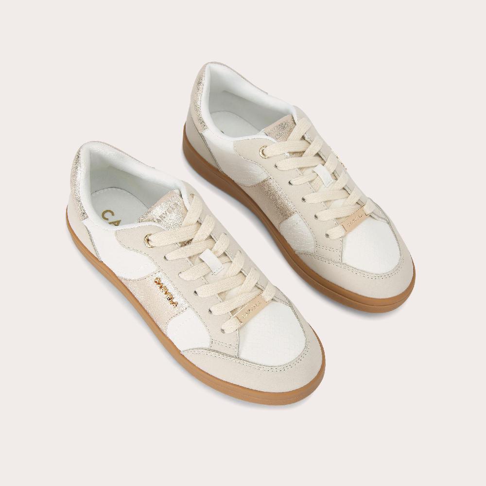 Carvela VENETO SNEAKER White Metallic Trainer By CARVELA