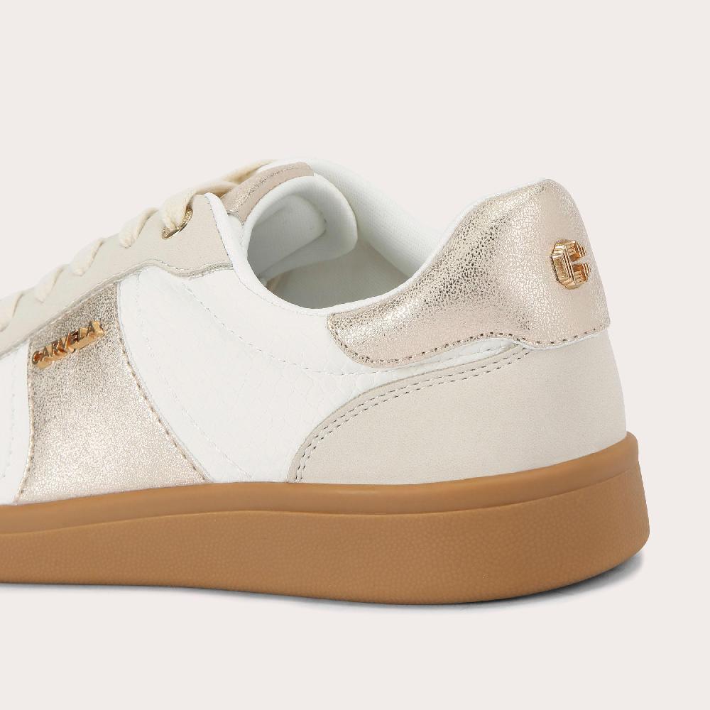 Carvela VENETO SNEAKER White Metallic Trainer By CARVELA